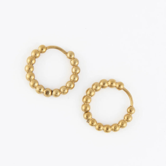 Narelle Waterproof Beaded Hoop Earrings