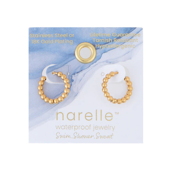 Narelle Waterproof Beaded Hoop Earrings