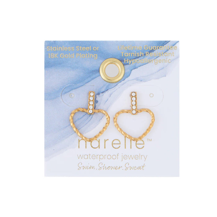 Narelle Waterproof Heart Outline Bar Stud