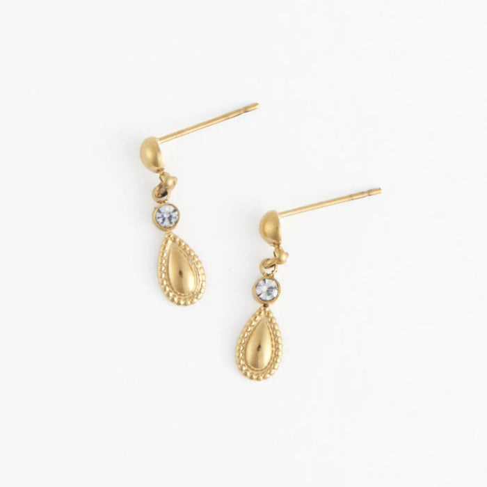 Narelle Waterproof Teardrop Dangle Stud