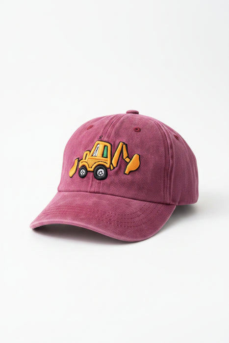 Youth Back-Hoe Hat- Maroon