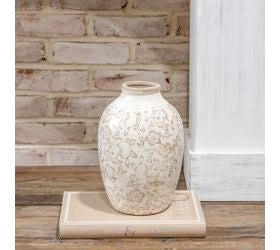 10.25" Beige Heirloom Vase
