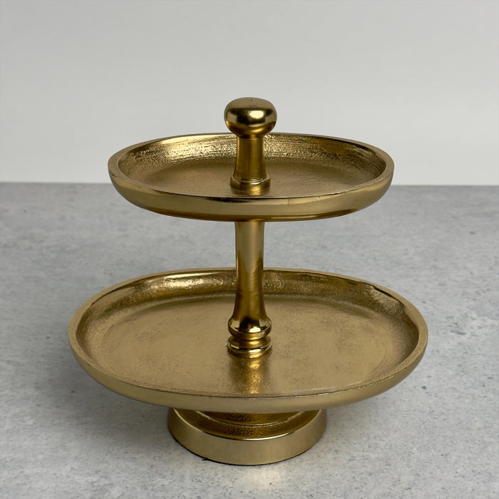 Gold 2-Tier Jewelry Stand or Display Tray