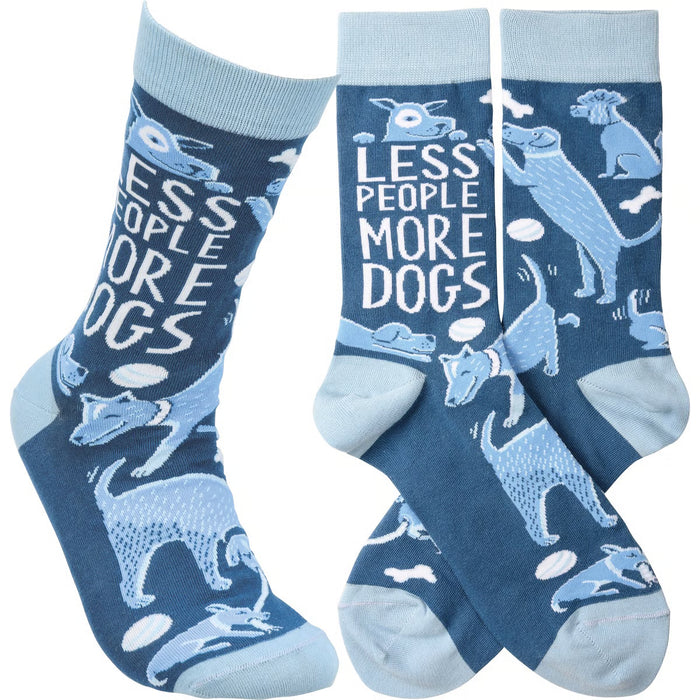 Less People More Dogs Socks- One Size fits Most