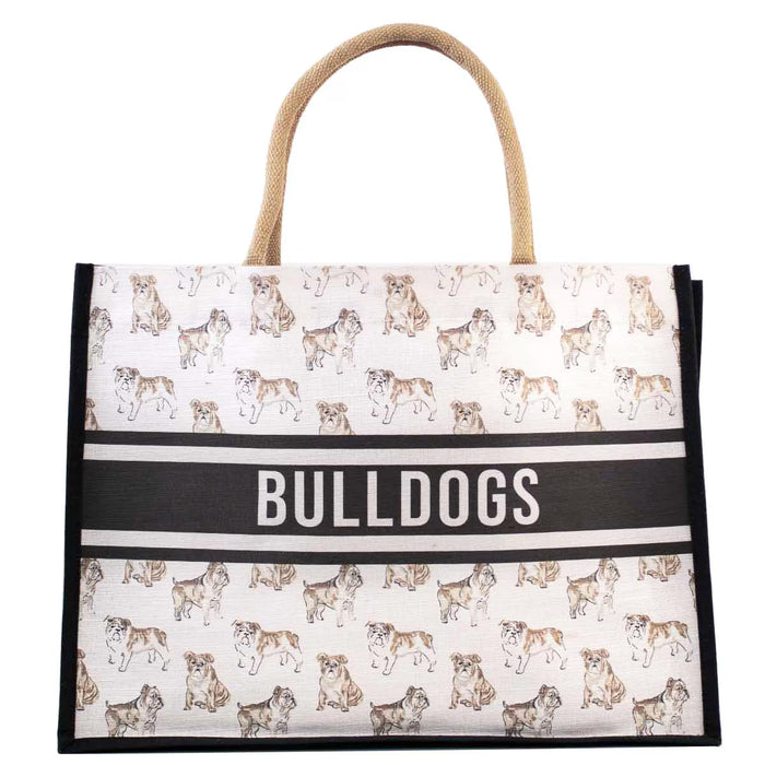 Forever Bullldog White Tote Bag