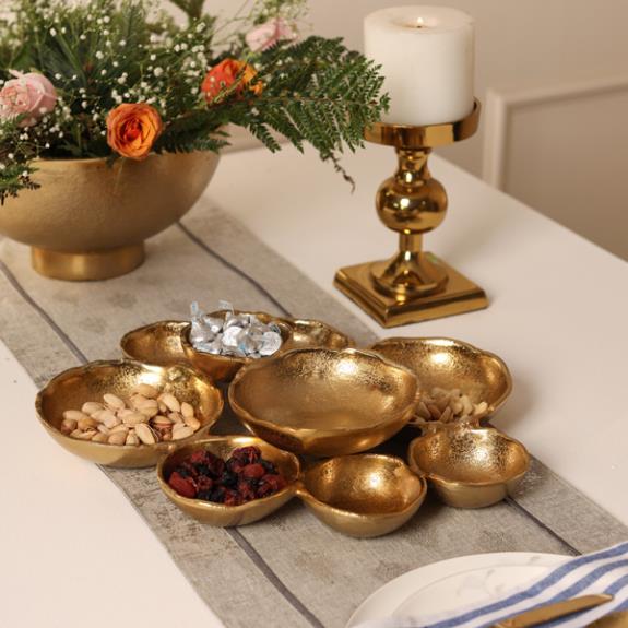 Gold 9-bowl Aluminum Cluster