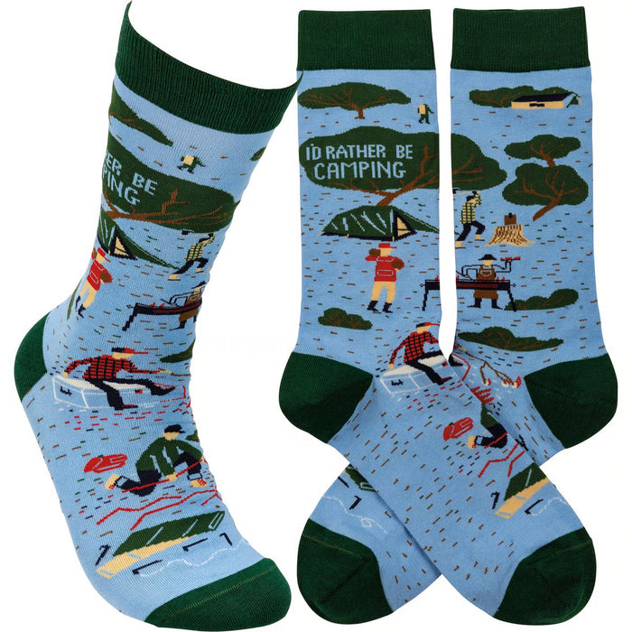 I'd Rather Be Camping Socks- One Size fits Most