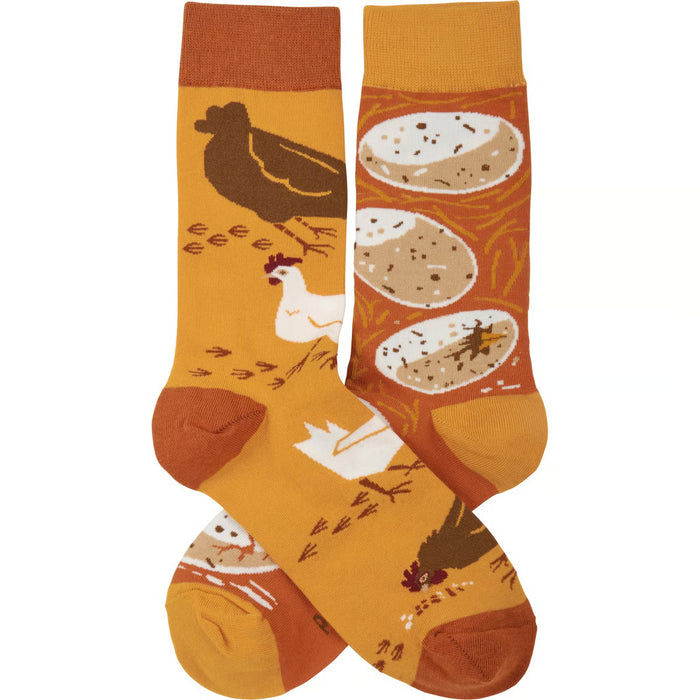 Chicken And Egg Socks- One Size fits Most
