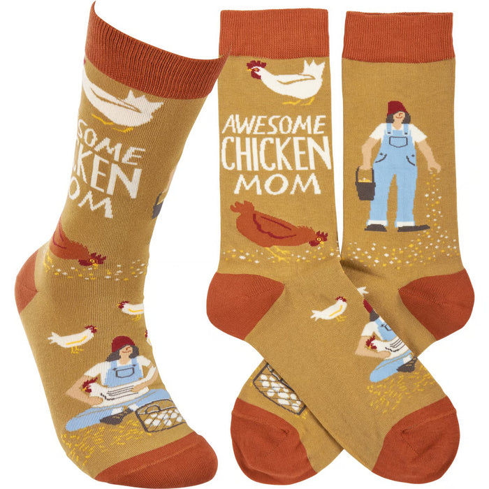 Awesome Chicken Mom Socks- One Size fits Most