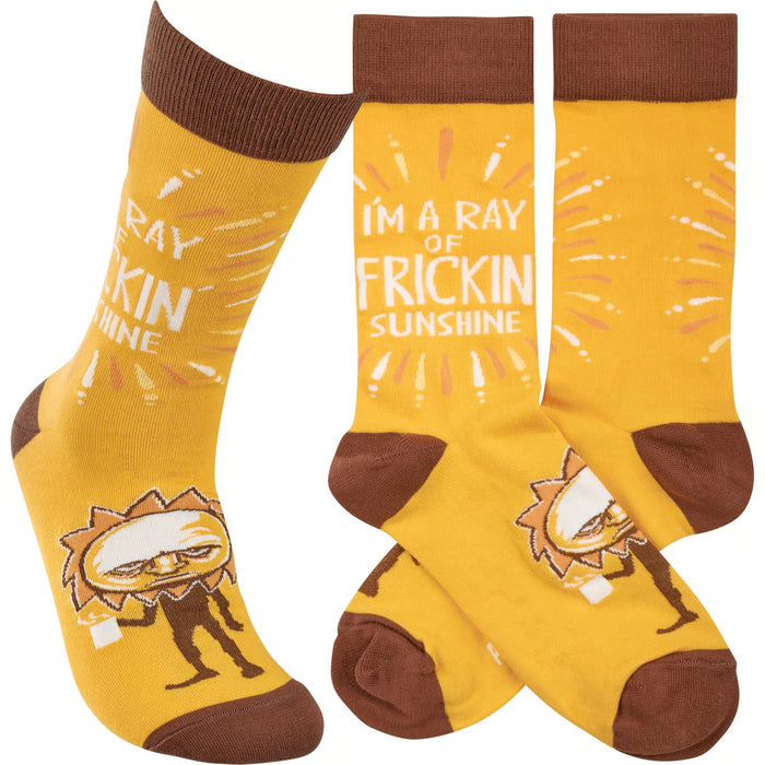 I'm A Ray Of Frickin' Sunshine Socks- One Size fits Most