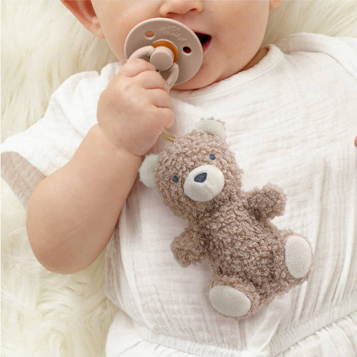 Bear: Bitzy Pal Natural Rubber Pacifier & Plush