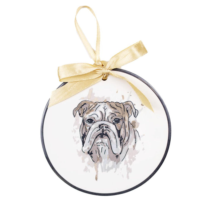 Bulldog Love Ornament 4"