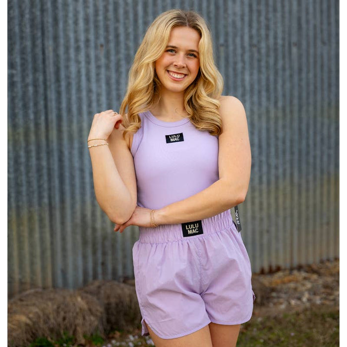 Lavender Lulu Mac Logo Shorts
