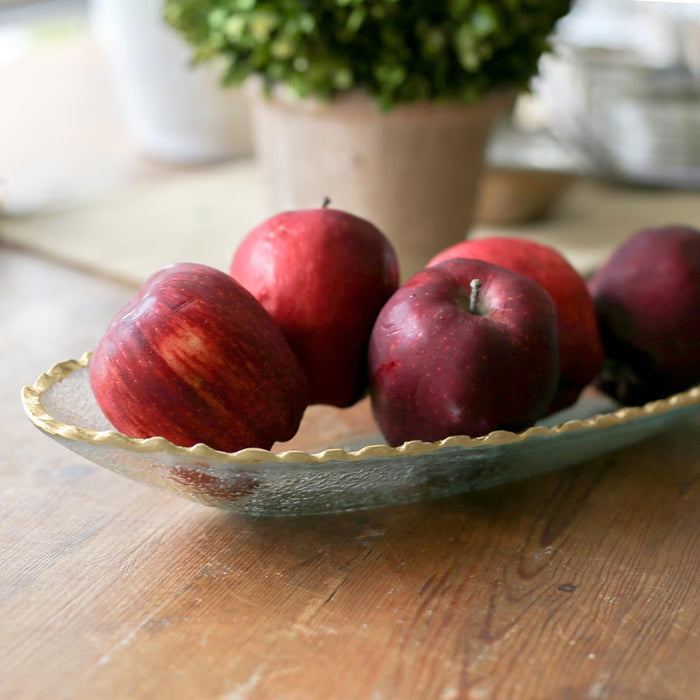 Fairbanks Oval Platter in Gold, 21.25 x 9