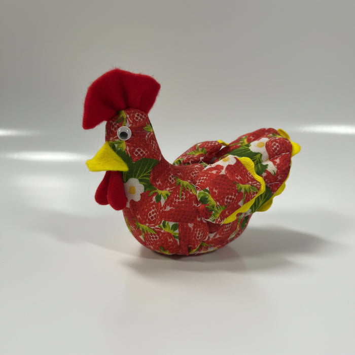 Miniature Hand Sewn Chickens .  Made from Fun Fabric or Vintage Feed Sacks.