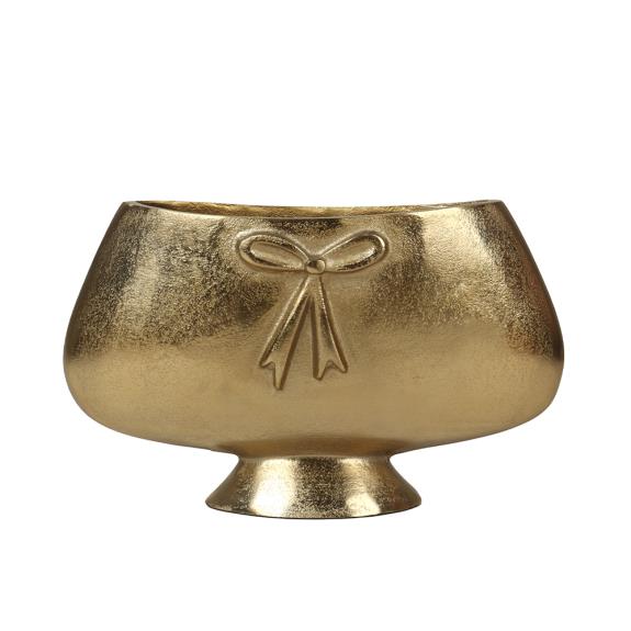 Gold Bow Accent Vase