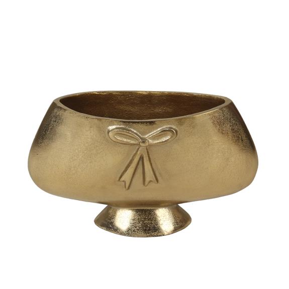 Gold Bow Accent Vase