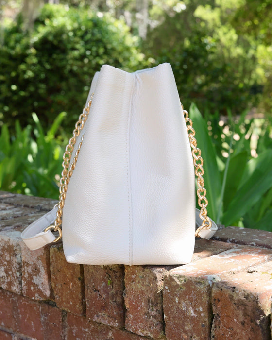 Blair Tote Cream Purse by Caroline Hill