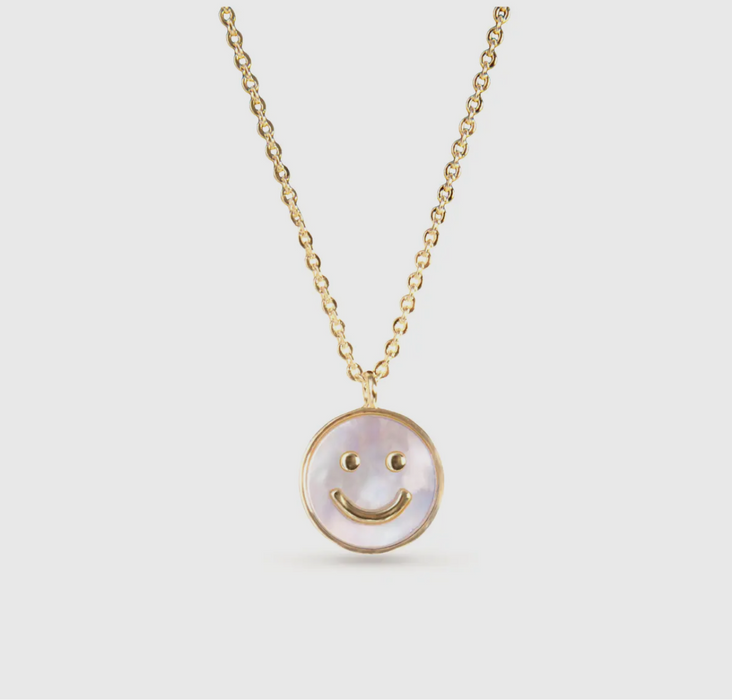 Mother of Pearl Smiley Necklace