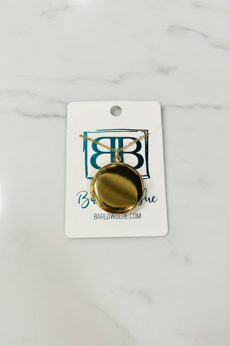 Engravable Gold Locket Necklaces