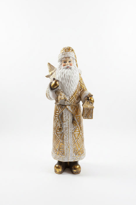 Gold & White Resin Santa- 4 Styles Available!