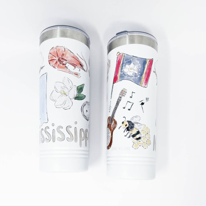 Mississippi Icons Skinny Tumbler 22oz