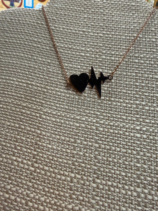 Heart & Heartbeat Engravable Necklace