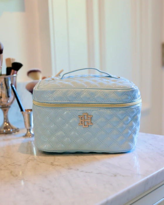 Hampton Train Case Light Blue Patent by Caroline Hill