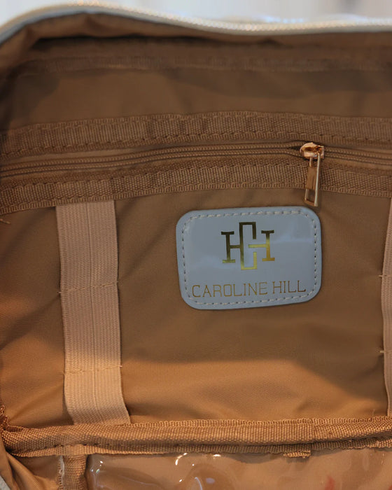 Hampton Train Case Light Blue Patent by Caroline Hill
