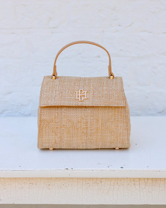 Vivienne Handbag in Natural Lattice Tan by Caroline Hill