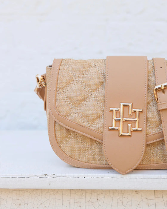 Griffin Natural DQ Crossbody Bag by Caroline Hill