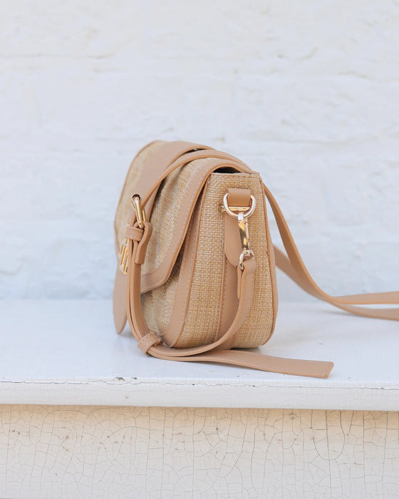 Griffin Natural DQ Crossbody Bag by Caroline Hill