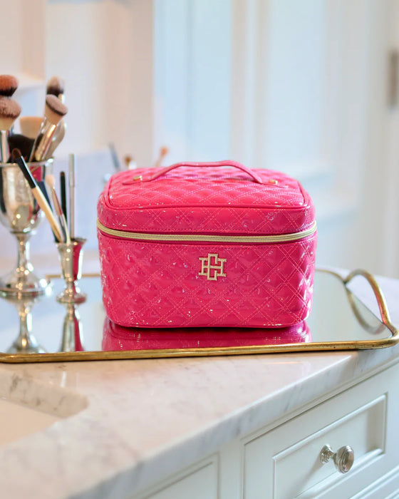 Hampton Train Case Hot Pink Patent by Caroline Hill