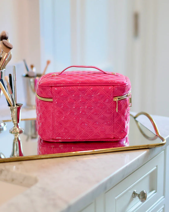 Hampton Train Case Hot Pink Patent by Caroline Hill