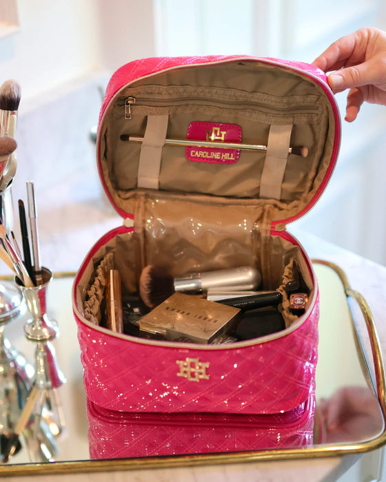 Hampton Train Case Hot Pink Patent by Caroline Hill
