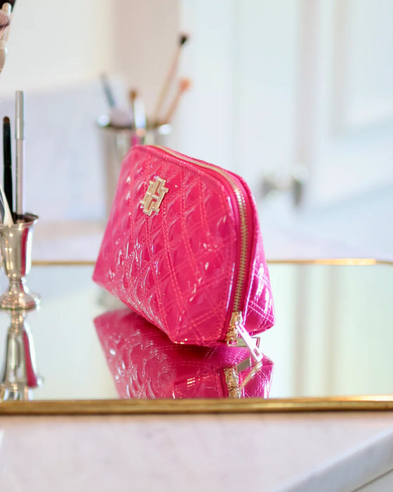 Ibiza Small Pouch Hot Pink Patent by Caroline Hill