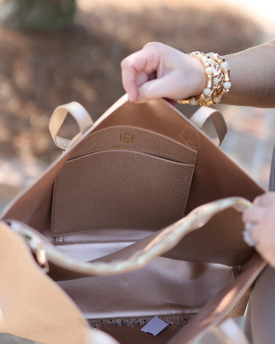 Heath Tote Bag Woven Almond by Caroline Hill
