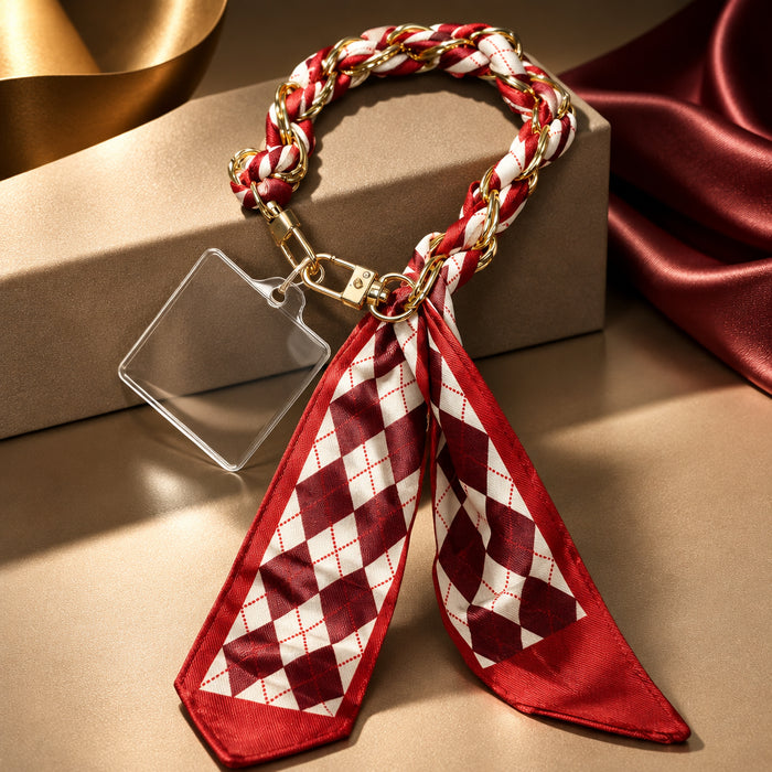 Wristlet Phone Holder, Keychain, & Bag Scarf