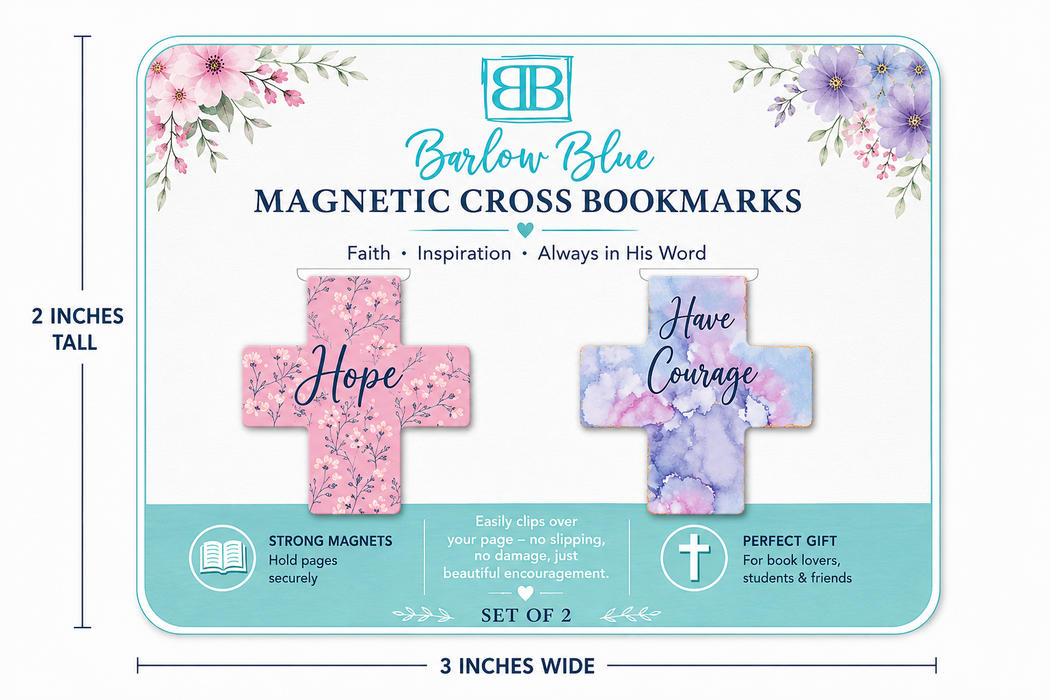 Magnetic Cross Bookmarks- Sold in Sets of 2 Grab Bag
