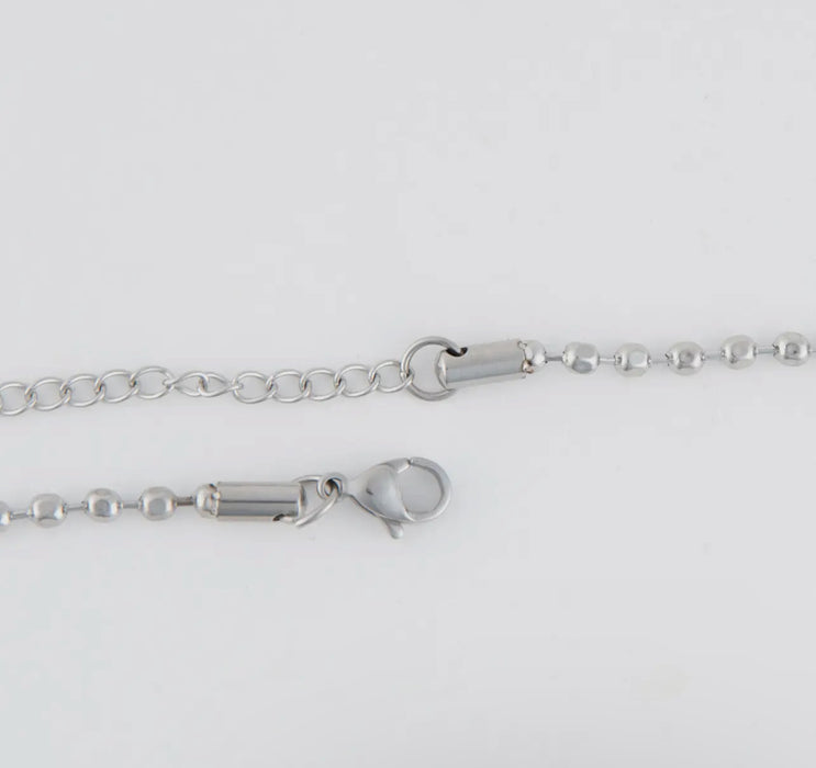 Waterproof Silver 16” Ball Chain Necklace