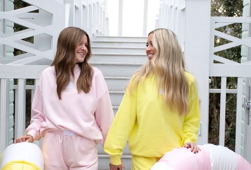 Adult Light Pink Lulu Mac Mock Neck Sweatshirt