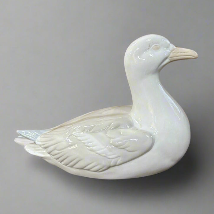 Vintage White Ceramic Bird Figurine