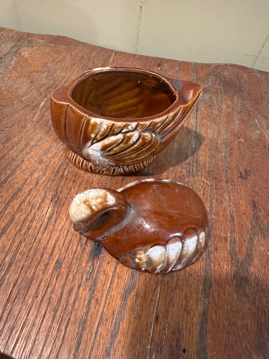 1960's Vintage Swan Sugar Bowl.  Makes a Perfect Trinket Tray or Display Piece.