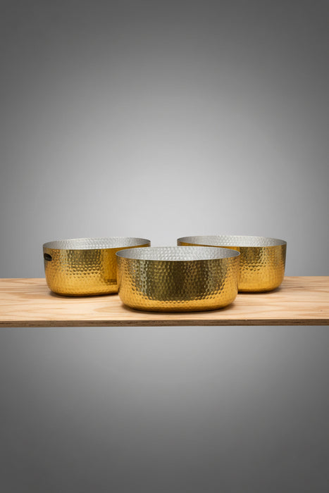 Gold hammered Bowls Perfect for decor, drinks, etc. 3 Sizes Available!