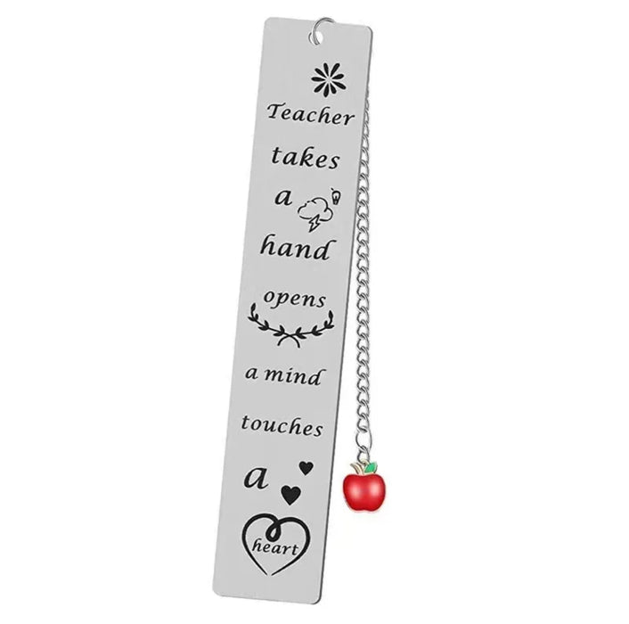 🍎 “A+ Appreciation” Stainless Steel Teacher Bookmarks