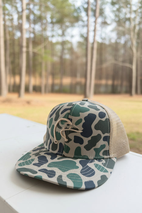 Embroidered Duck Head with Antler & Hook Hats - Multiple Styles Available!
