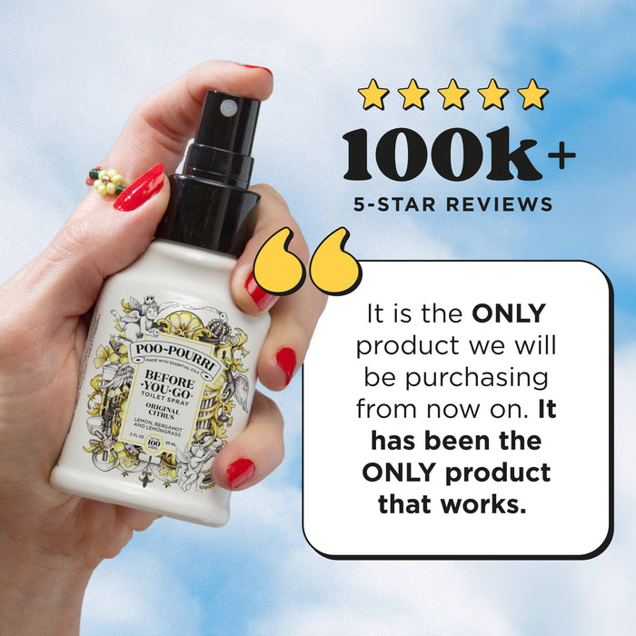 Poo~Pourri Original Citrus Toilet Spray 4oz.: Lemon + Bergamot + Lemongrass