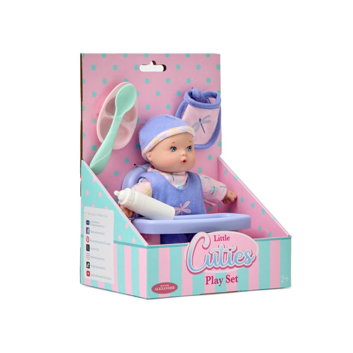 Little Cuties 8-inch Feeding Playset- Includes baby doll!