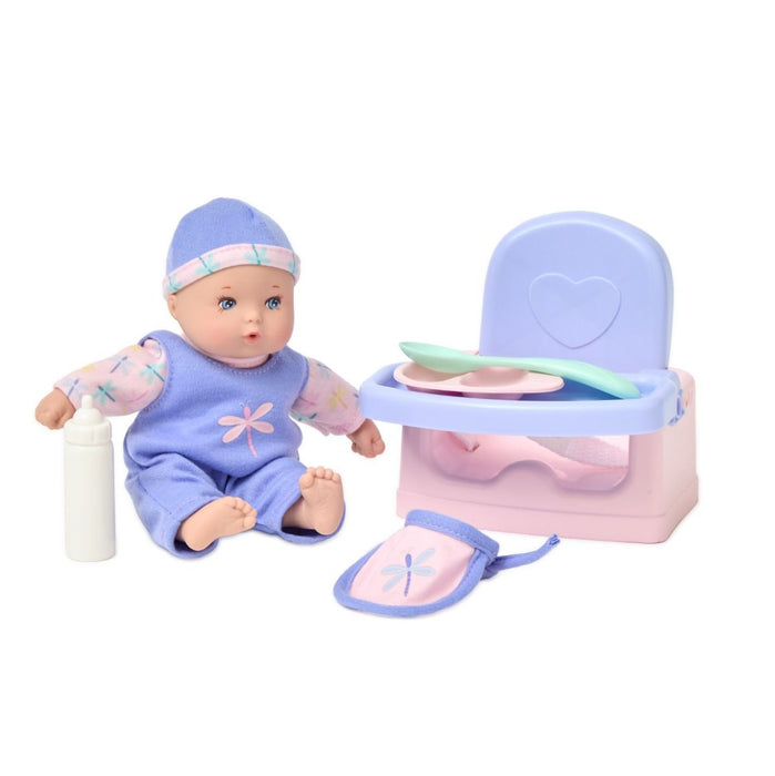 Little Cuties 8-inch Feeding Playset- Includes baby doll!