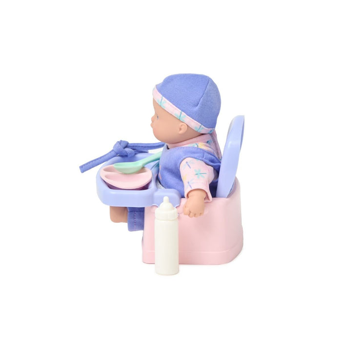 Little Cuties 8-inch Feeding Playset- Includes baby doll!